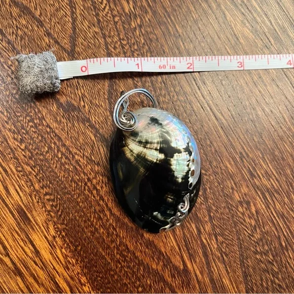 Artisan Handcrafted Abalone Wire-wrapped Pendant - Picture 4 of 5